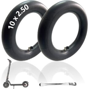 10 x 2.5 Inner Tube, 10 Inch Scooter Tire Tubes, 10x2.5 Replacement Inner Tubes with 90 Degree for Nanrobot D4+ D5+ D6+ Gotrax Scooter for 10'' Smart Electric Scooter Inner Tube Pack of 2