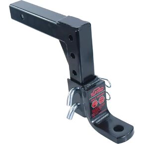 TOPTOW 64167 Trailer Hitch Ball Mount 8-inch Drop, Fits 2 inch Hitch Receiver, Matte Black