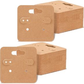 200Pcs Earring Cards for Selling, Cardboard Earring Cards with Holes, Double-Sided Writable Blank Earring Holder Cards Hanging Jewelry Display Cards for Earring, Jewelry Diy Crafts(1.97" x 1.97")