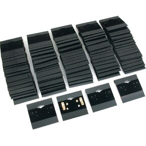 Earring Display Hang Cards Black Flocked 2 X 2 Inch (100)