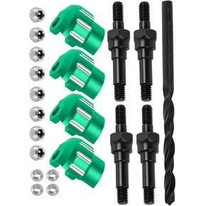 RC #45 Steel Shock Standoff Set&Shock Cap Protector Upgrade Parts for 1/8 KRATON/NOTORIOUS/OUTCAST/TYPHON 6S BLX,1/7 INFRACTION/MOJAVE/FIRETEAM 6S BLX.Shock Absorber Bracket Screw&Shock Cap.Red