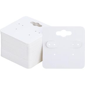 joycraft Earring Cards - 200Pcs 2" White Earring Display Holder Cards, Blank Paper Cards with 6 Holes, Jewelry Display Cards for Selling, Hanging Earring,DIY Crafts, Retail(2"x2"）