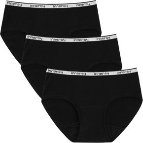 INNERSY Girls' Period Underwear Cotton First Period Starter Menstrual Panties for Teen Girls Size 8-16 3 Pack