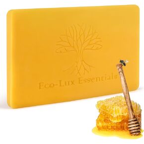 Eco Lux Yellow Beeswax Block 0.9lb 100% Natural Organic Bees Wax Cosmetic Grade, Triple-Filtered Bee Wax for DIY Skin Care, Lip Balm, Lotion and Candle Making