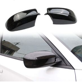 Crosselec Bright black Side Door Mirror Cover Molding Trim for Dodge Charger 2011-2021 for Chrysler 300 300C 2011-2022 (Bright black)