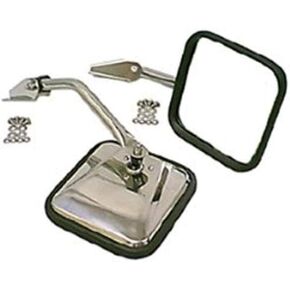 Rugged Ridge | Door Mirror Kit, Stainless Steel | 11005.01 | Fits 1955-1986 Jeep CJ-5/CJ-6/CJ-7/CJ-8 Scrambler