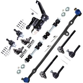 Front Upper/Lower Ball Joint Idler Arm Tie Rod End Sway Bar End Link Suspension Kit Replacement for 1989-1995 for Toyota Pickup - 12Pcs Set, RWD