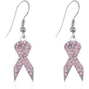 Inspired Silver - Silver Customized Charm French Hook Drop Earrings with Cubic Zirconia Jewelry