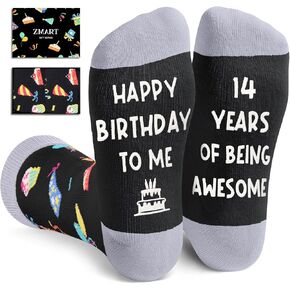 Zmart 14th Birthday Gifts Ideas for Boys - Socks for 14 Year Old Boys Girls, Gifts for Teen Boys Girls Age 14