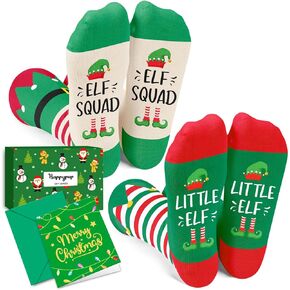 HAPPYPOP Christmas Gifts Stocking Socks for Kids - Elf Socks Elf Stockings for Boys Girls 2-12 Years