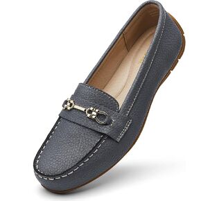 Women's Comfortable & Lightweight Leather Loafers Slip-Ons Driving Mocs Walking Shoes Cute Business Casual Dress Shoes Work Flats for Women