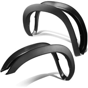 DNA Motoring IF-10012-MBK 4 Pcs OE Style Wheel Fender Flares Compatible with 02-08 Dodge Ram 1500 96" 78" 75.9" 76.3" 97.9" Fleetside Beds