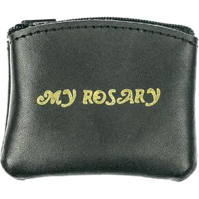 Intercession Genuine Leather Rosary Pouch, Keepsake for Catholic Prayer Rosary Beads (My Rosary - 2in x 3in) in Kuwait