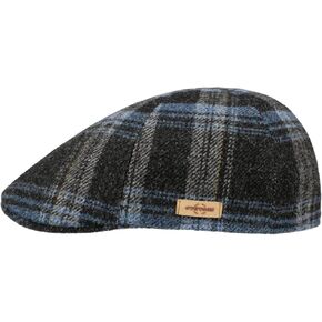 Stetson Texas Shadow Plaid Flat Cap Men - Made in The EU