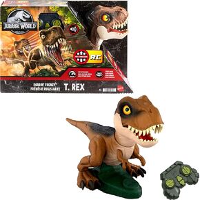 Mattel Jurassic World Chaos Theory Roarin’ Frenzy T Rex RC Toy, Motorized Remote Control Tyrannosaurus Rex Dinosaur, Multiple Movement Modes & Sounds