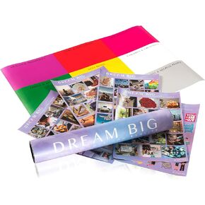 21 Zentury Vision Board Kit – Vision Board Supplies with Motivational Stickers, Printable Vision Board Pictures – Goal Board for Women – Wall Mood Board for Manifestation, Goals, Inspiration