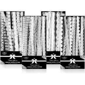 120 Pcs Lace Stickers Vintage Scrapbook Stickers White Lace Scrapbooking Stickers Scrapbook Embellishments Stickers for Wedding Planners Laptops Journals Crafts Photo Frame