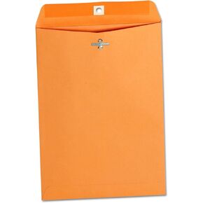 Universal UNV35262 7.5 in. x 10.5 in. #75 Square Flap Gummed/Clasp Envelope - Brown Kraft (100/Box)