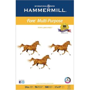 Hammermill Printer Paper, Fore Multipurpose 24 lb Copy Paper, 8.5 x 14 - 1 Ream (500 Sheets) - 96 Bright, Made in the USA, 101279R