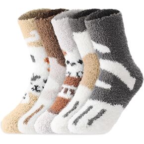 Fuzzy Socks for Women - Fluffy Socks Women, Cute Socks Soft Slipper Socks for Women, Winter Funny Animal Cozy Socks