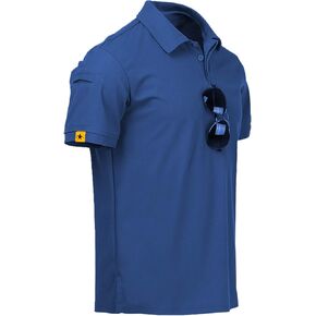 GEEK LIGHTING Mens Short Sleeve Polo Shirts Casual Collared T-Shirt for Golf Tennis