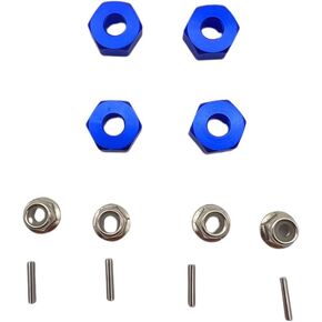 Aluminum 12mm Hex Hubs Wheel Adapters & M4 Flanged Lock Nuts,5mm Thick,for HPI HSP Redcat Tamiya Traxxas Axial RC4WD D90 1/10 RC Car(Green) in Kuwait
