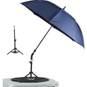 HVAC Umbrella With Magnetic Base Kit Can Stay Cool and Dry When Doing Outside Work,The HVAC Shade Umbrella is faultless Outdoor Umbrella With Base(60" BLUE)