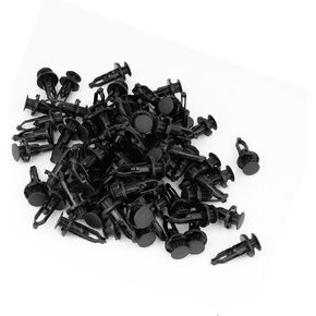 Motoforti Universal Plastic Rivet, Plastic, Black, 100 Pcs