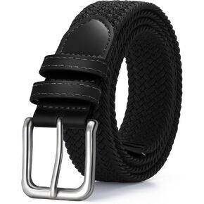 Stretch Belt for Men Braided Elastic Belts Woven Golf Belt for Jeans