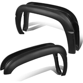 DNA Motoring IF-10012-MBK 4 Pcs OE Style Wheel Fender Flares Compatible with 02-08 Dodge Ram 1500 96" 78" 75.9" 76.3" 97.9" Fleetside Beds