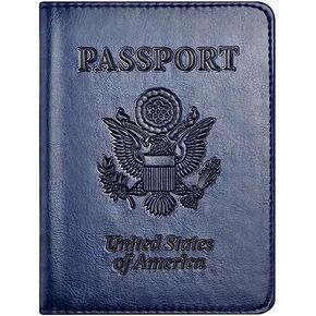 Passport Holder for Travel Essentials, Passport Wallet Cover Case for Travel, Waterproof and Sturdy Passport Holders for Women and Men(Dark Blue)
