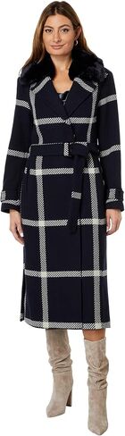 Vince Camuto Plaid Wool Coat V22767B in Saudi Arabia