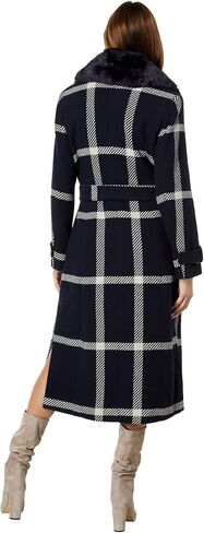 Vince Camuto Plaid Wool Coat V22767B in Saudi Arabia