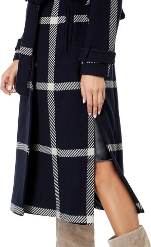 Vince Camuto Plaid Wool Coat V22767B in Saudi Arabia