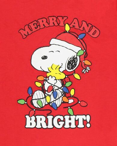 Peanuts Christmas Pajamas Snoopy Merry & Bright Holiday Matching Family Adult Kids and Toddlers Pajama Set in Kuwait
