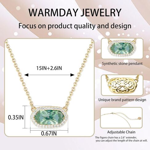 Gold Necklace For Women,Diamond Border 14k Gold Plated Hexagon Synthetic Gem Pendant Delicate Box Adjustable Chain Dainty Gold Jewelry Birthday Wedding Gift For Women Her in Saudi Arabia
