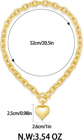 Chunky Gold Pendant Necklaces For Women Gold Chain links With Sun Heart Lion Conch Shell Charms Summer Necklaces Beach Jewelry in Kuwait