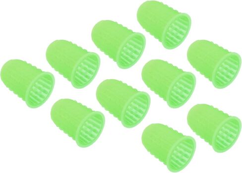 PATIKIL 0.59 Inch Rubber Finger Tips, 20 Pack Silicone Thumb Fingertip Protector Covers Guard Pads Thimble for Office Counting Sorting Sewing, Pink Small Size in Saudi Arabia
