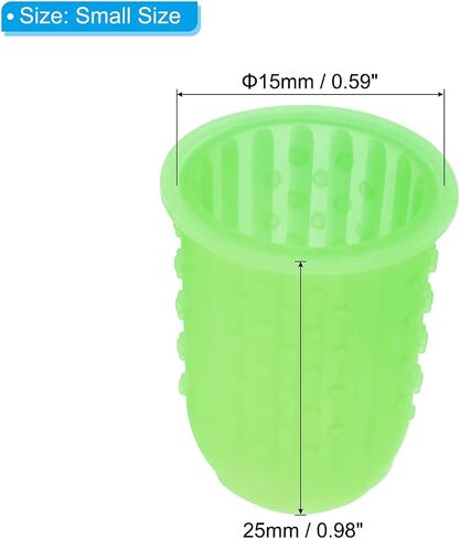 PATIKIL 0.59 Inch Rubber Finger Tips, 20 Pack Silicone Thumb Fingertip Protector Covers Guard Pads Thimble for Office Counting Sorting Sewing, Pink Small Size in Saudi Arabia