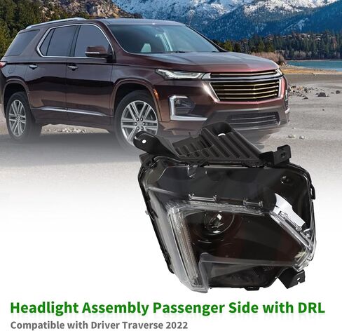 85596375 متوافق مع جانب الركاب لمجموعة المصابيح الأمامية ترافيرس 2022-2023 مع DRL GM2503537 (يمين) in Saudi Arabia