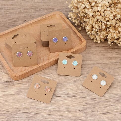 joycraft Earring Cards - 200Pcs 2" White Earring Display Holder Cards, Blank Paper Cards with 6 Holes, Jewelry Display Cards for Selling, Hanging Earring,DIY Crafts, Retail(2"x2"） in Saudi Arabia