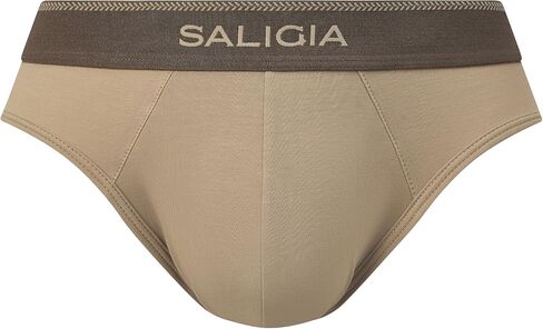 SALIGIA Retro Classic Men's Briefs - Premium Cotton Men's Underwear Pack with Breathable and Supportive Double-Layered Pouch in Saudi Arabia