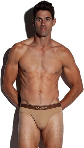 SALIGIA Retro Classic Men's Briefs - Premium Cotton Men's Underwear Pack with Breathable and Supportive Double-Layered Pouch in Saudi Arabia