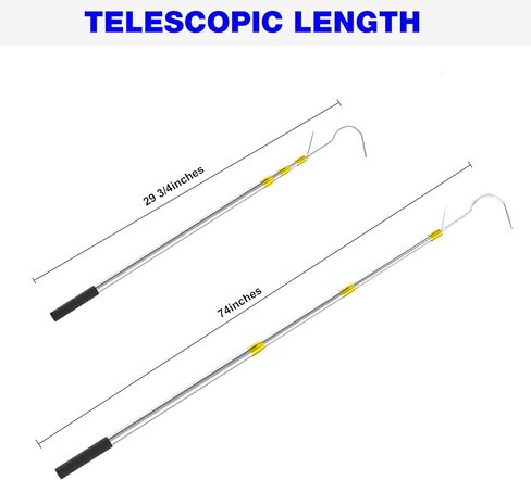 Cargo Grabber 6 FT Truck Cargo Grabber Reach Retriever Tool, Pickup Truck Bed Cargo Accessories, Heavy Duty Truck Bed Extender - Extend Up to 74 inches in Kuwait