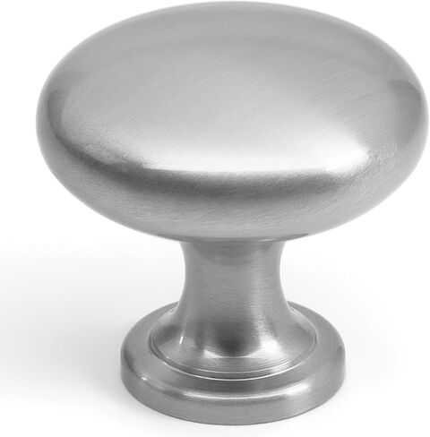 HESTIA HARDWARE 10 Pack | Satin Nickel Knobs Round Cabinet Knobs - Drawer Knobs Brushed Nickel - 1.15 Inch (29mm) Knob Brushed Nickel Cabinet Knobs and Pulls (Z5.10.S) in Saudi Arabia