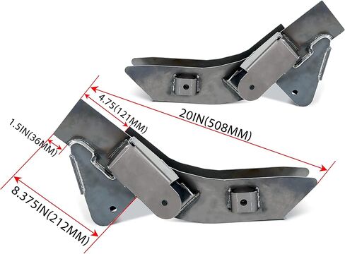 Rear Trail Arm Frame Rust Repair Compatible with 1997-2006 Jeep Wrangler TJ Left & Right (1x Pair Of Trail Control Arms) - 2 Packages in Kuwait