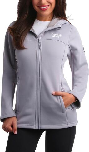 Reebok Women's Jacket - Windproof Woven Softshell Jacket with Hood for Running, Hiking - Lightweight Jackets for Women (S-XL) in Kuwait