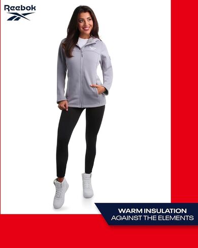 Reebok Women's Jacket - Windproof Woven Softshell Jacket with Hood for Running, Hiking - Lightweight Jackets for Women (S-XL) in Kuwait