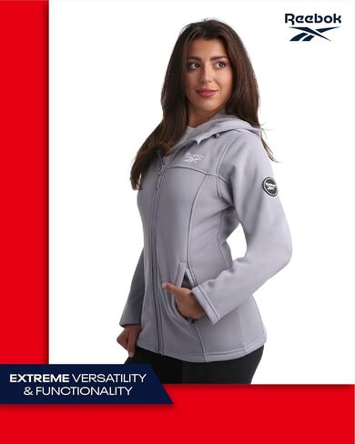 Reebok Women's Jacket - Windproof Woven Softshell Jacket with Hood for Running, Hiking - Lightweight Jackets for Women (S-XL) in Kuwait