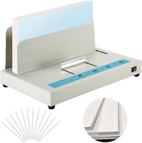 ماكينة تجليد حرارية 110 فولت، ماكينة تجليد حرارية عالمية بسُمك 1-50 مم، توافق A3 (الحافة القصيرة)/A4/A5، مع 20 قطعة شريط غراء 1/2 بوصة (12 مم) لتجليد الفاتورة أو الكتاب in Kuwait